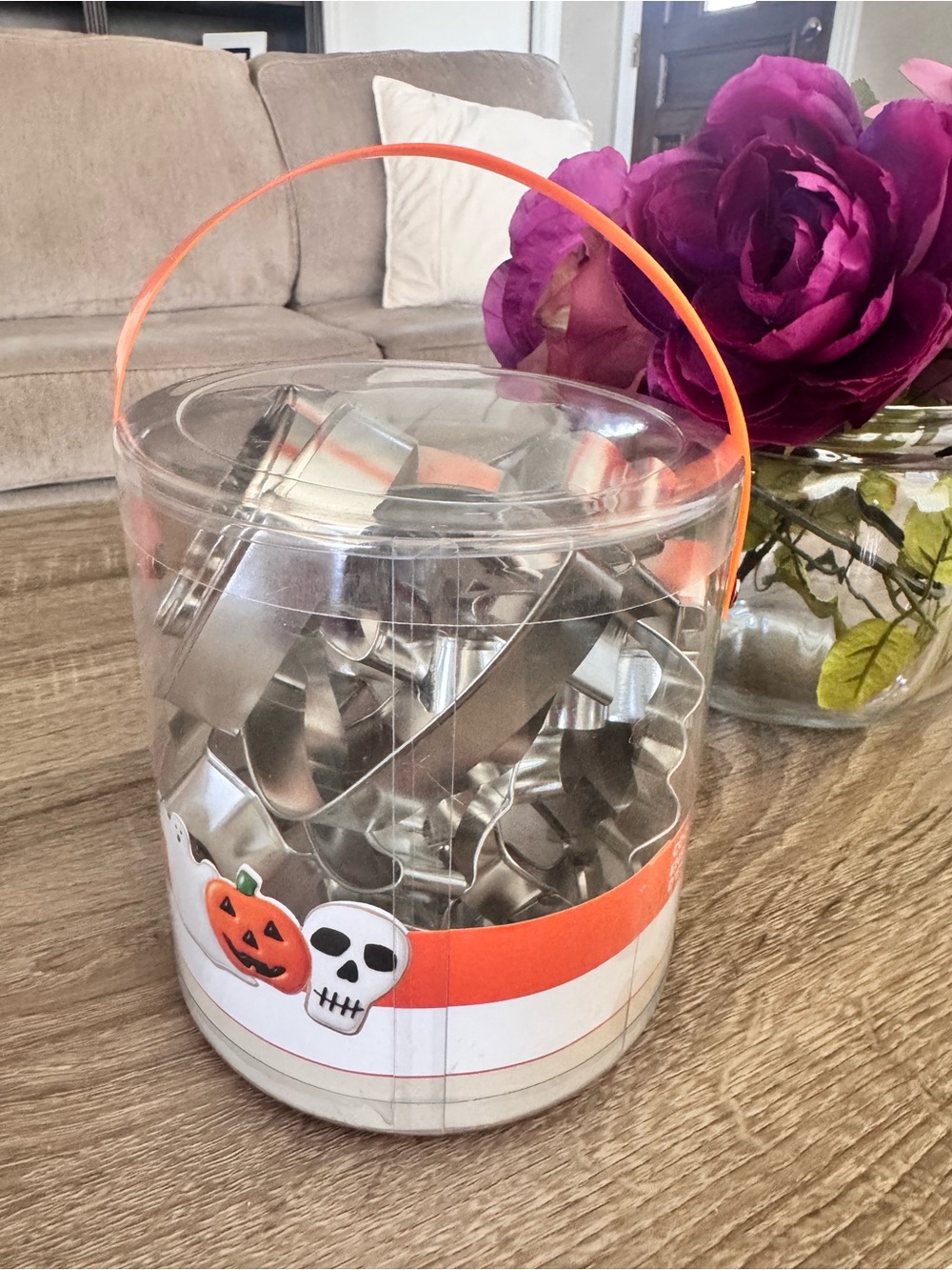Unbranded Halloween Cookie Cutter Set with Orange Handle